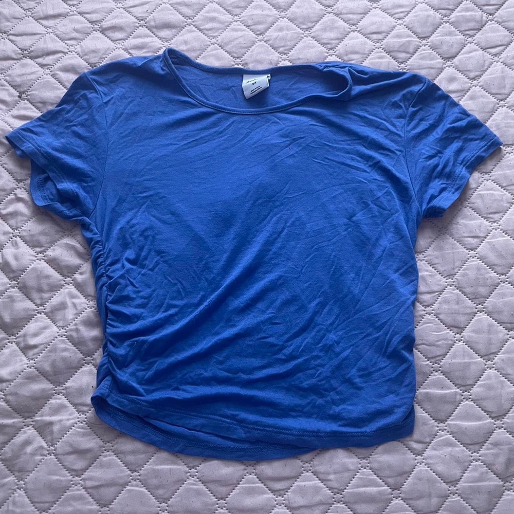 Blue crop top